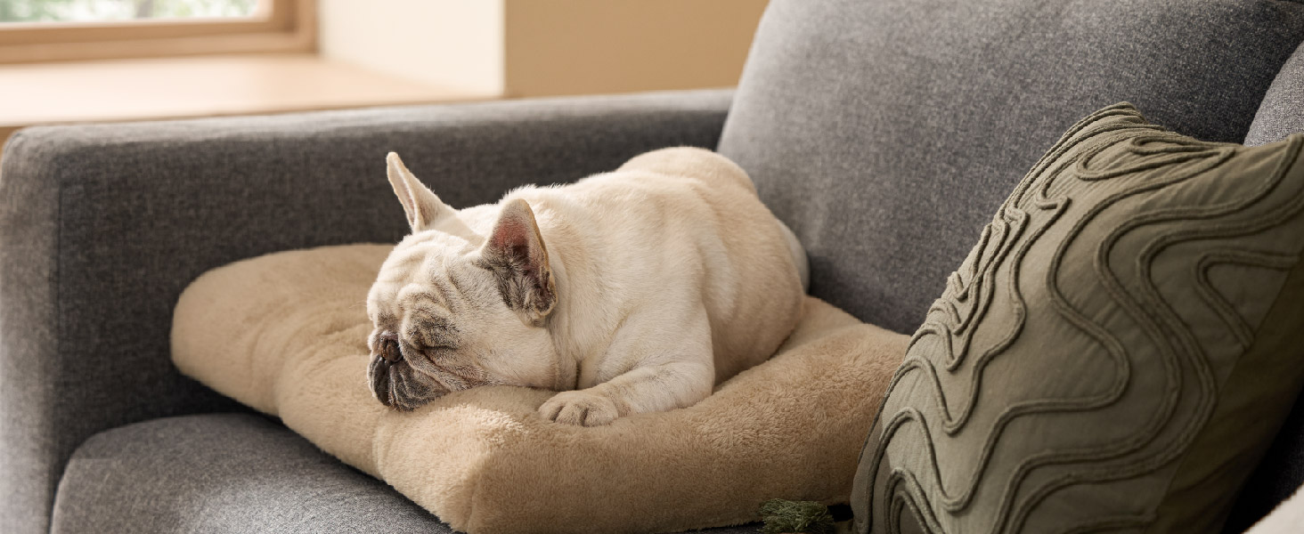 Килимок для собак BEDSURE XL - великий, сірий, 104x69x8 см. З антиковзким дном, для великих собак, з подушкою для заспокоєння.