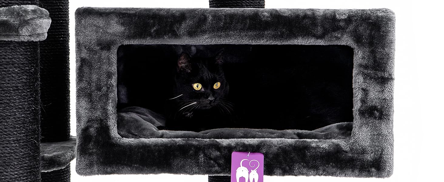 Дряпак для котів Petrebels Maine Coon, Estate, 170 см, XXL, чорний