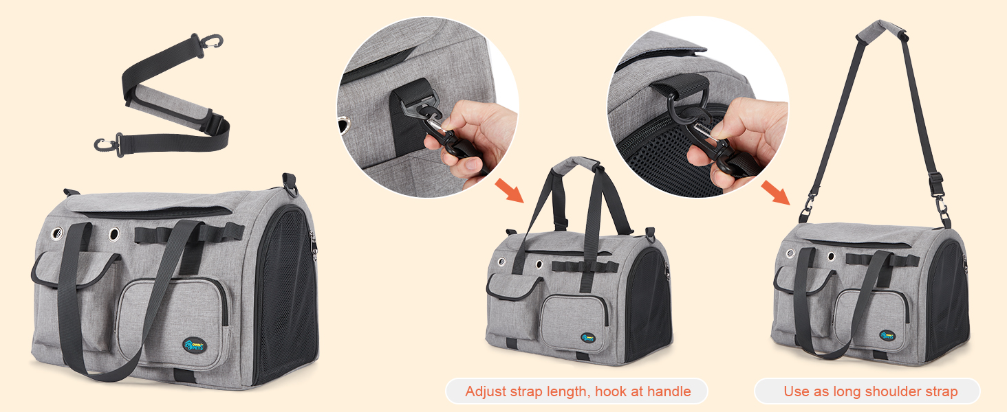 Транспортна переноска для кота Ownpets, складна, 45x30x31 см