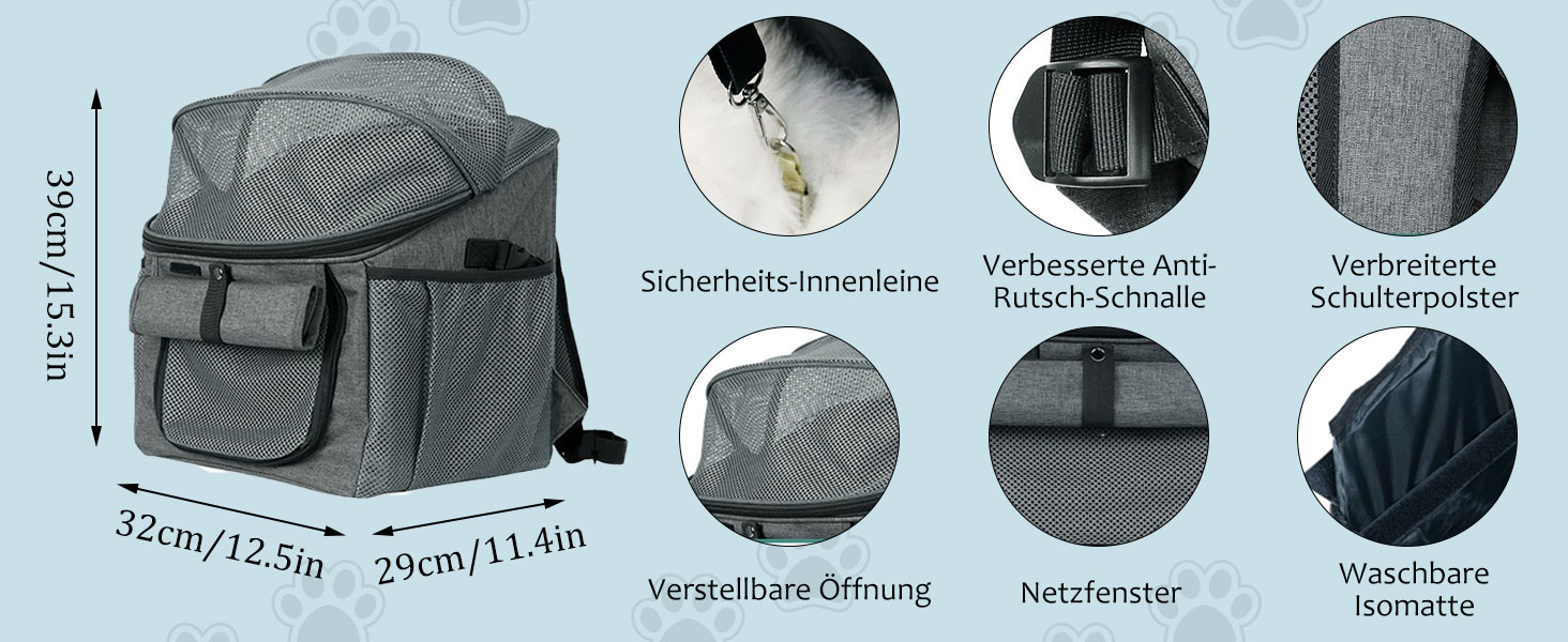 Велосипедний кошик для собак, сумка для тварин: складаний передній кошик для собак 2 в 1, рюкзак для собак з адаптером для керма для маленьких тварин (вантажопідйомність 5 кг) (Чорний)