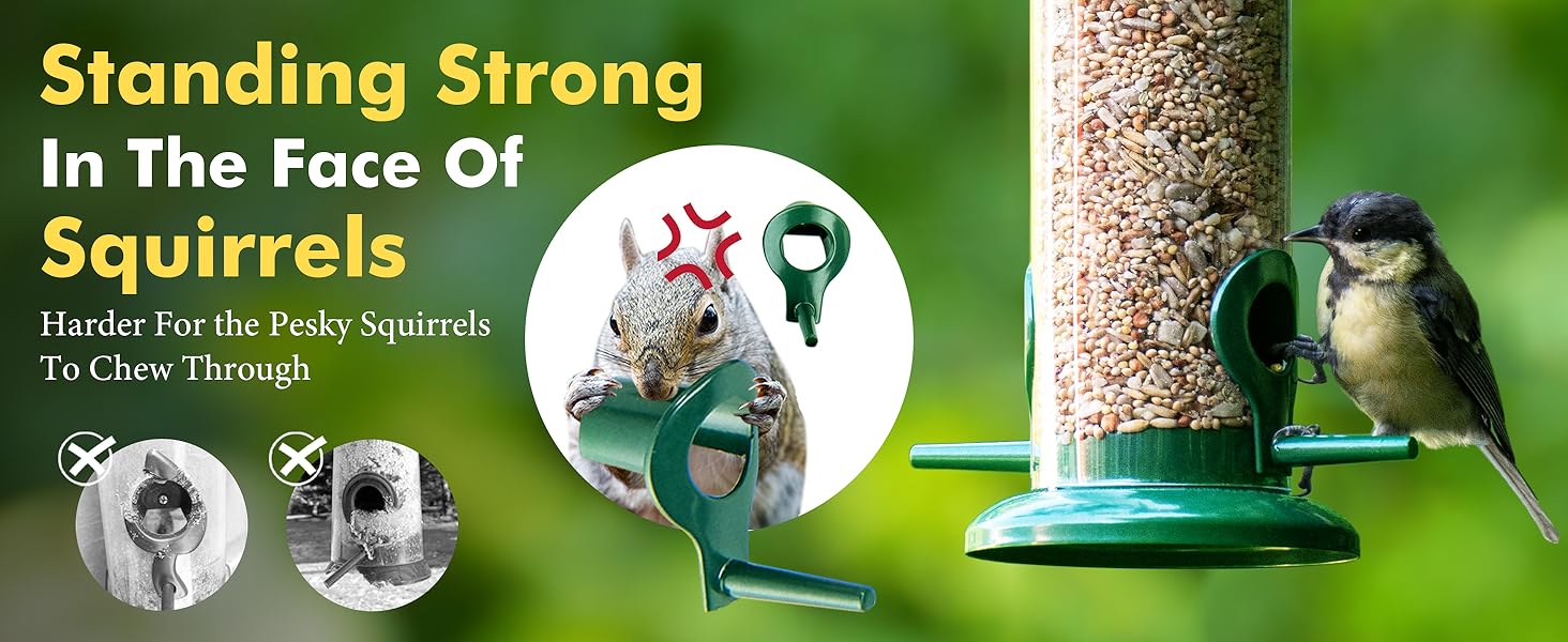 iBorn годівниця для птахів на підвіску, зелена, 2 шт. - металева, стійка до іржі, 20 см