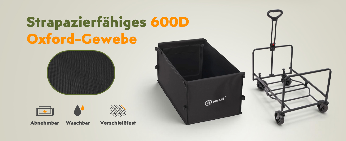 Складаний візок Bollerwagen 120L, до 120 кг з дощеміцким покриттям, тримачем для напоїв, світловідбиваючими смугами. Ідеальний для собак, покупок, кемпінгу, пляжу, транспортування та відпочинку на природі.