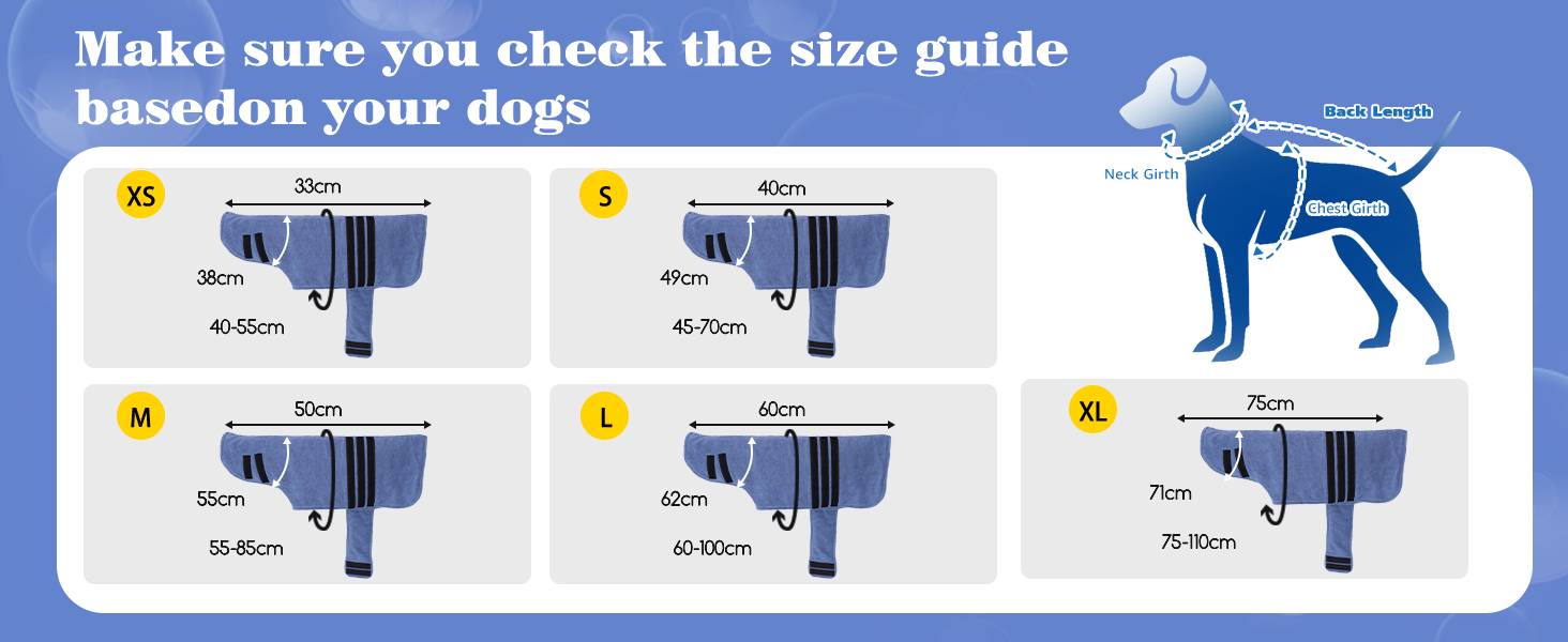 Рушник для собак та котів Nobleza з мікрофібри, швидковисихаючий, надзвичайно поглинаючий, 5 розмірів, блакитний (S)