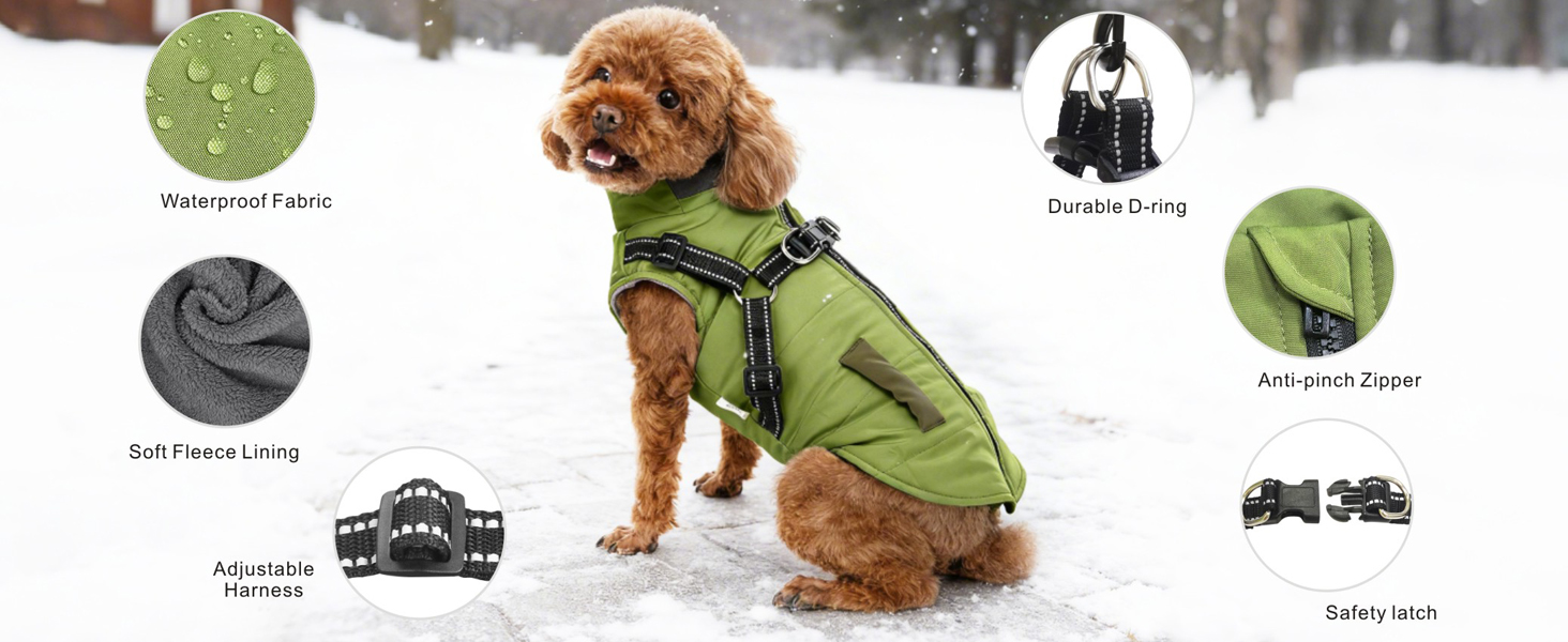 Зимова куртка для собак Oslueidy, тепла водонепроникна жилетка для цуценят та собак середніх розмірів, жовта