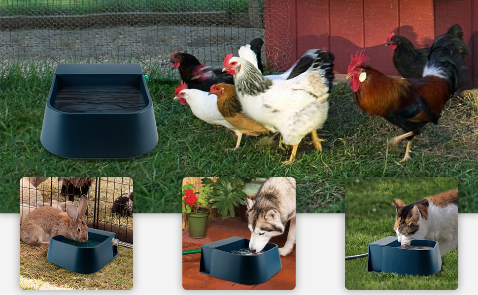 Автоматична годівниця для води для собак та котів з поплавком. Миска для води для тварин, підходить для собак, котів, кроликів, курей.