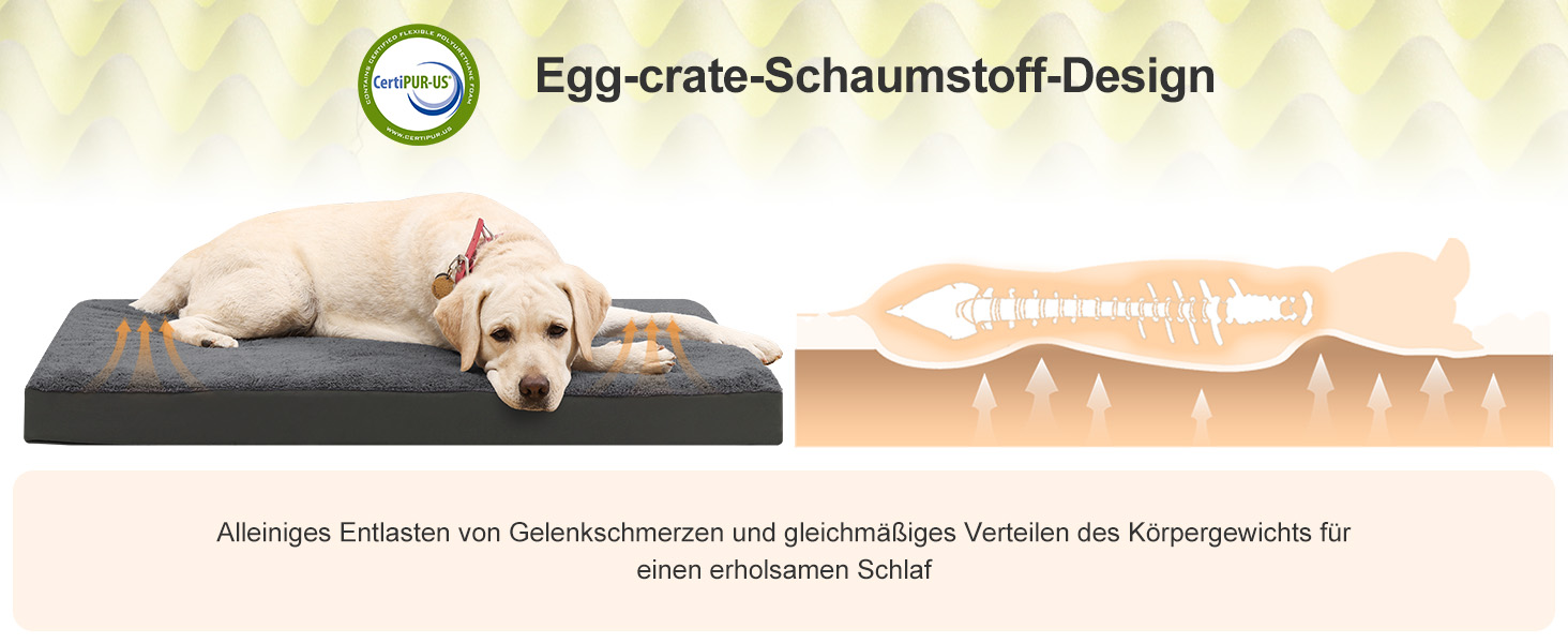 Ортопедичне ліжко для собак на зиму та літо з знімною, пральною наволочкою, 104*68*8 см, сірого кольору