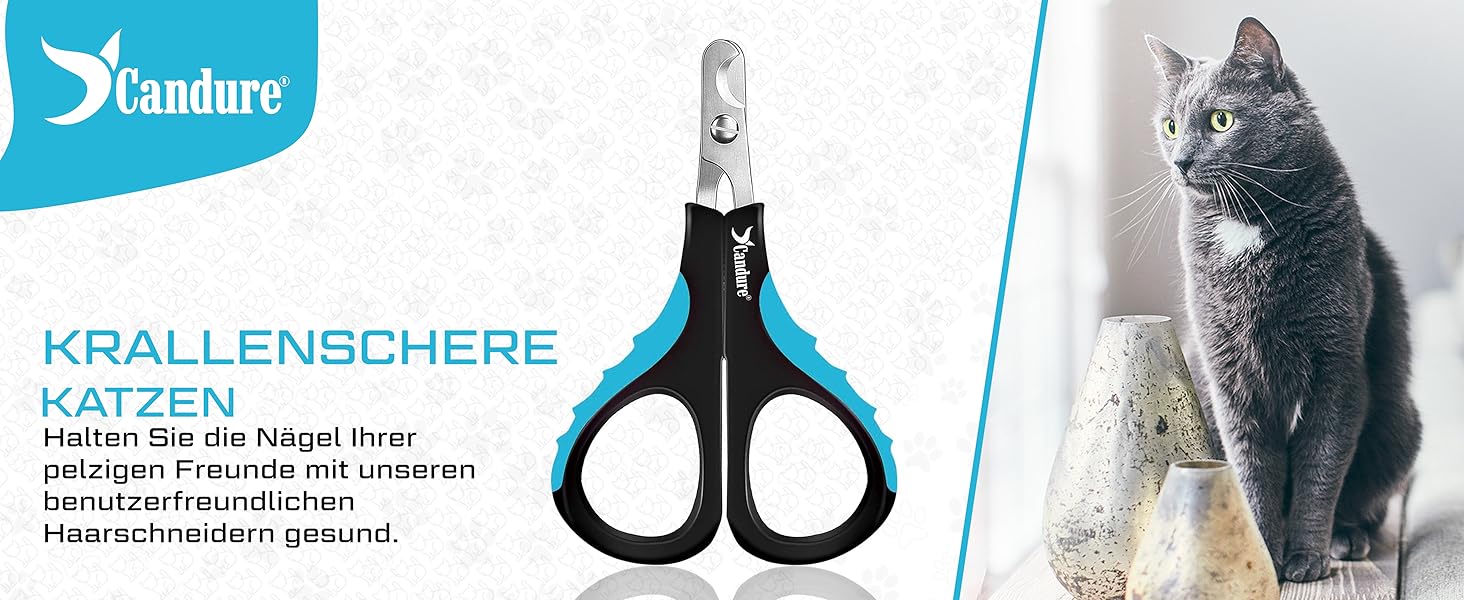 Шліфувальник для собак Candure: безшумний тример для кігтів з LED-підсвіткою, 360° та змінним насадженням, підходить для всіх порід (XS, блакитний)