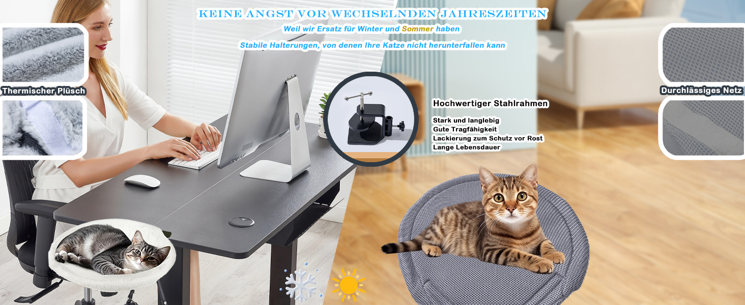 Кішка гамак-ліжко, кошик для сну, м'яке ліжко для котів та цуценят ZTIKSNYU, 45x45 см, з ковдрою та іграшками, до 22 кг