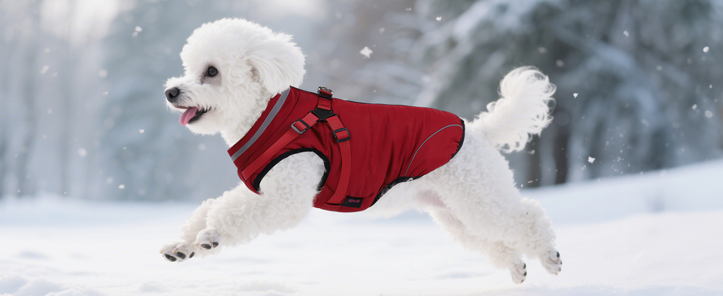 Тепла зимова куртка для собак з повним об'ємом, водонепроникна жилетка з нагрудником, підходить для цуценят, синього кольору