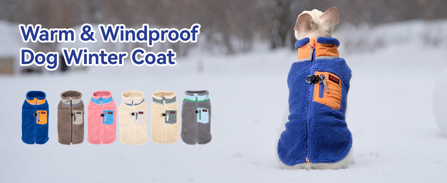 Зимова куртка для собак FeiaX Ware з флісу, тепла жилетка для собак, одяг для собак, жилетка для цуценят для маленьких та середніх собак (Блакитний, XXL)