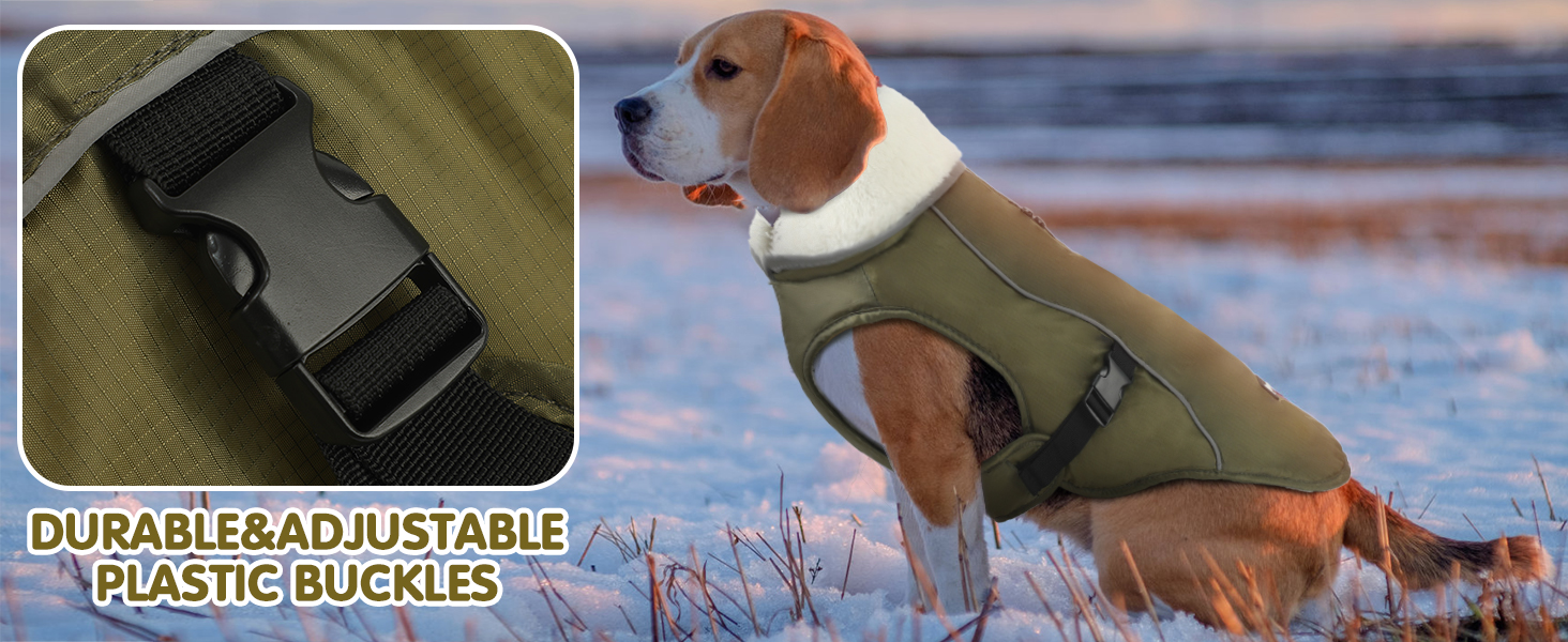 Зимова куртка для собак EMUST, тепла та вітронепроникна, червона, для середніх собак, розмір M