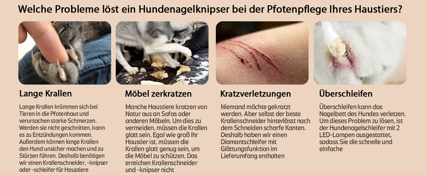 Електричний точилка для кігтів собак YABIFE, 3 швидкості, синій