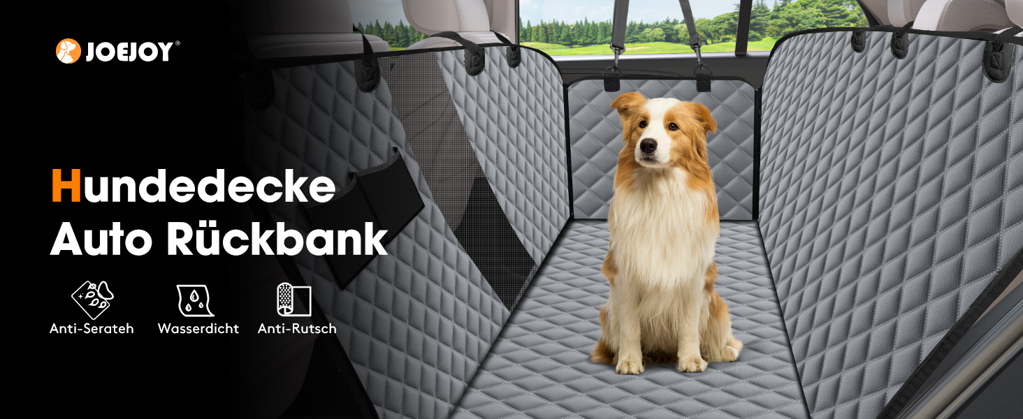 Кришка для автосидіння для собак JOEJOY, 135 x 144 см, сіра: захист від бруду, подряпин та води