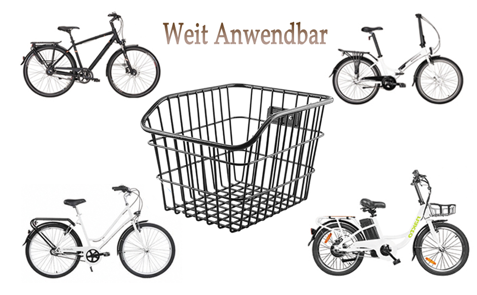 Задній велосипедний кошик з металу, великий, з водонепроникним покриттям та сіткою для багажу. Підходить для собак, покупок, пікніків, шкільних речей. M2