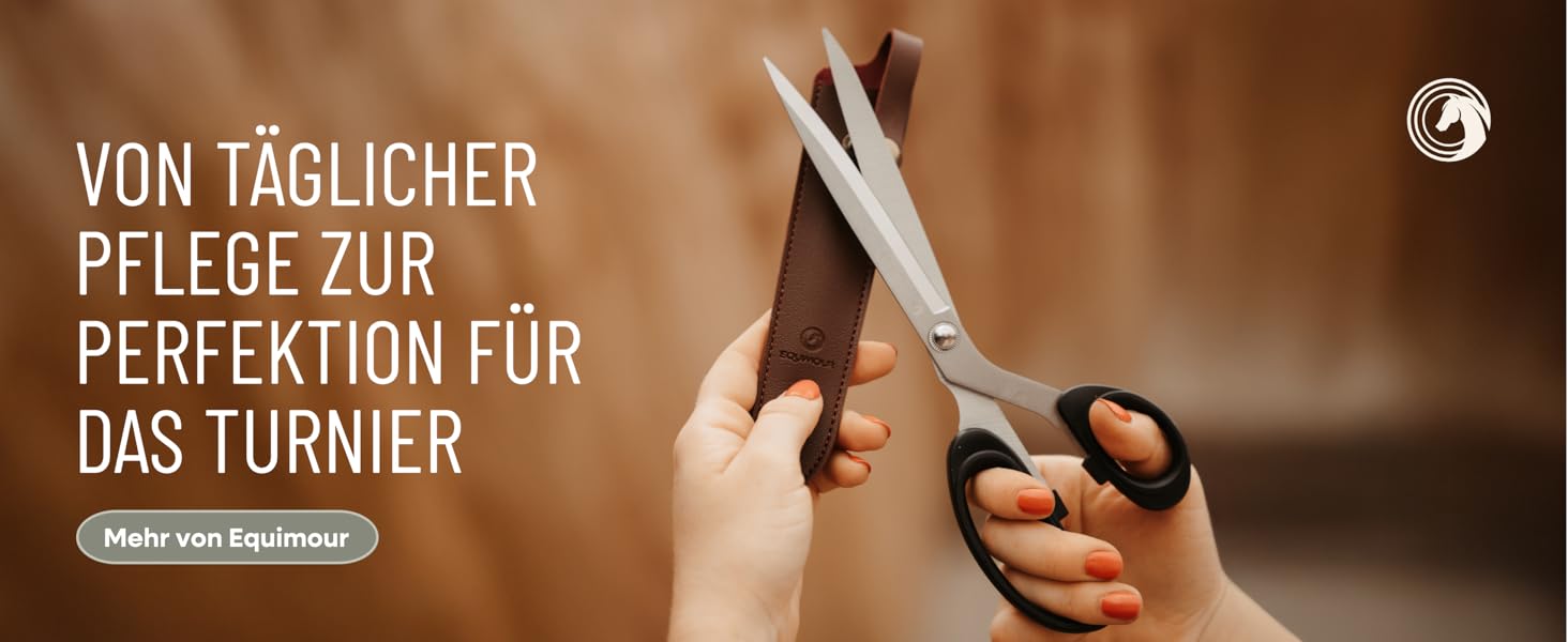 Набір ножиць для догляду за кіньми: ножиці для хвоста та гриви, з чохлом. Нержавіюча сталь, ергономічний дизайн, ідеально для догляду за хвостом та гривою.