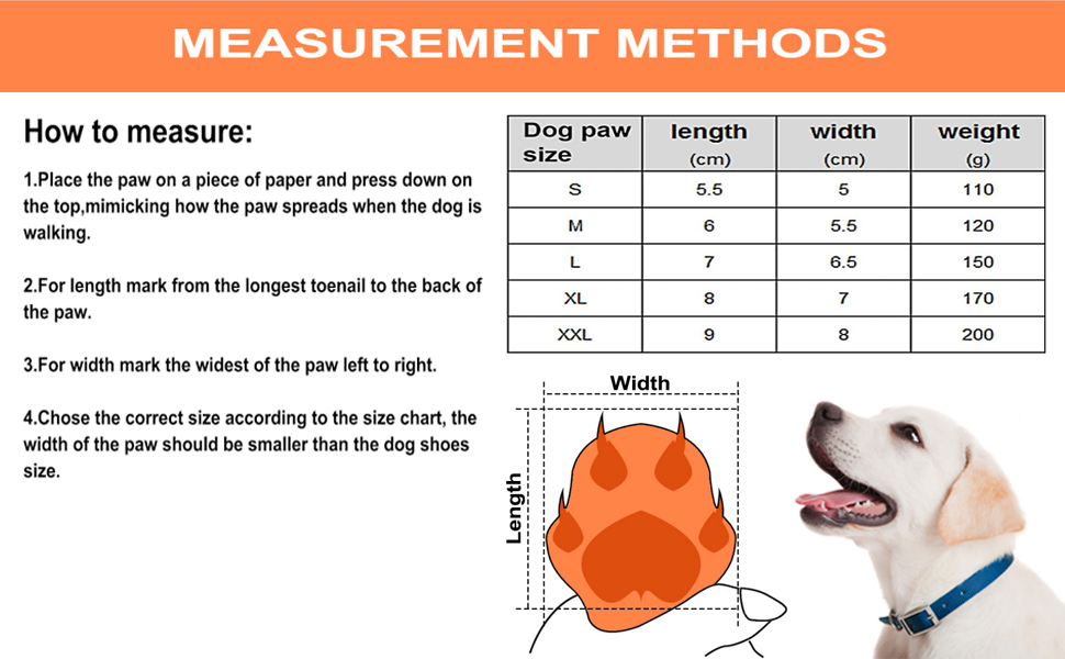 Водонепроникні чоботи для собак, 4 шт. Антиковзкі чоботи для собак з відбиваючим ремінцем, дощовики для собак, захист лап для малих, середніх та великих собак (S, Помаранчевий)