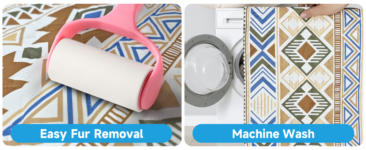 Водонепроникний двосторонній килимок для собак YOSEPATI, 178 x 76 см, бежевий з візерунком медальйон, для собак, котів, дітей, зручний для диванів та меблів, легко миється