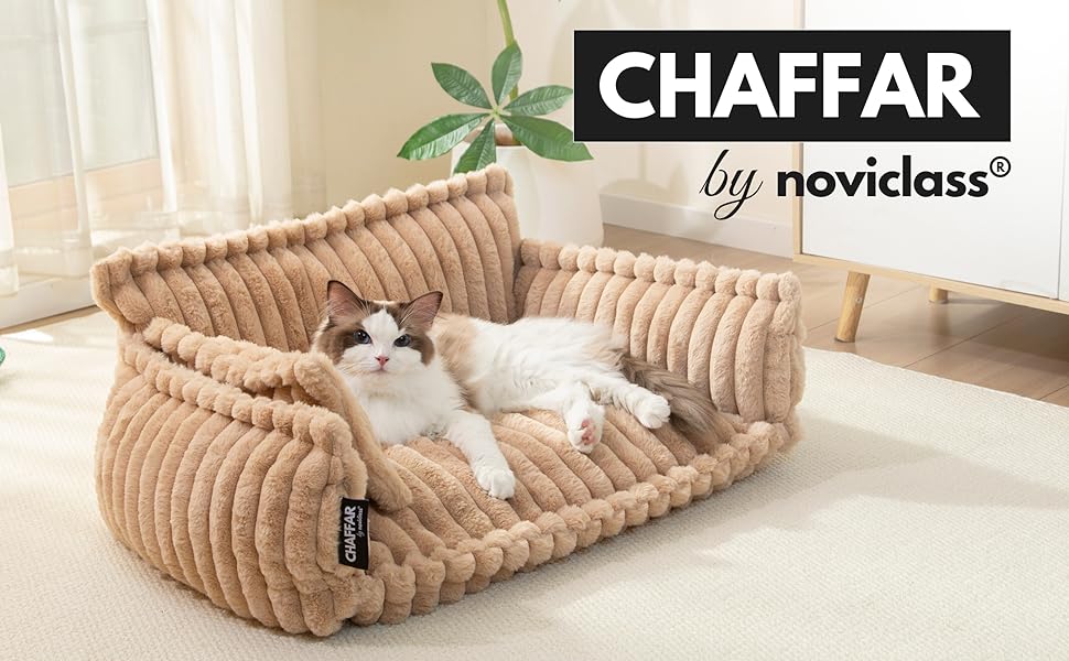 Диван для домашніх тварин Noviclass® Chaffar: ортопедичний, сучасний дизайн, матеріал - cord, розмір M (80см)