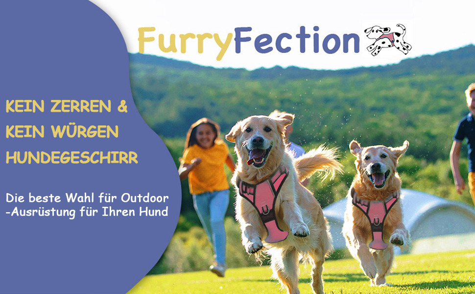 Шлейка для собак середнього розміру FURRYFECTION, анти-виривання, зручна, регульована, з шнуром (Plaid Rosa, M)