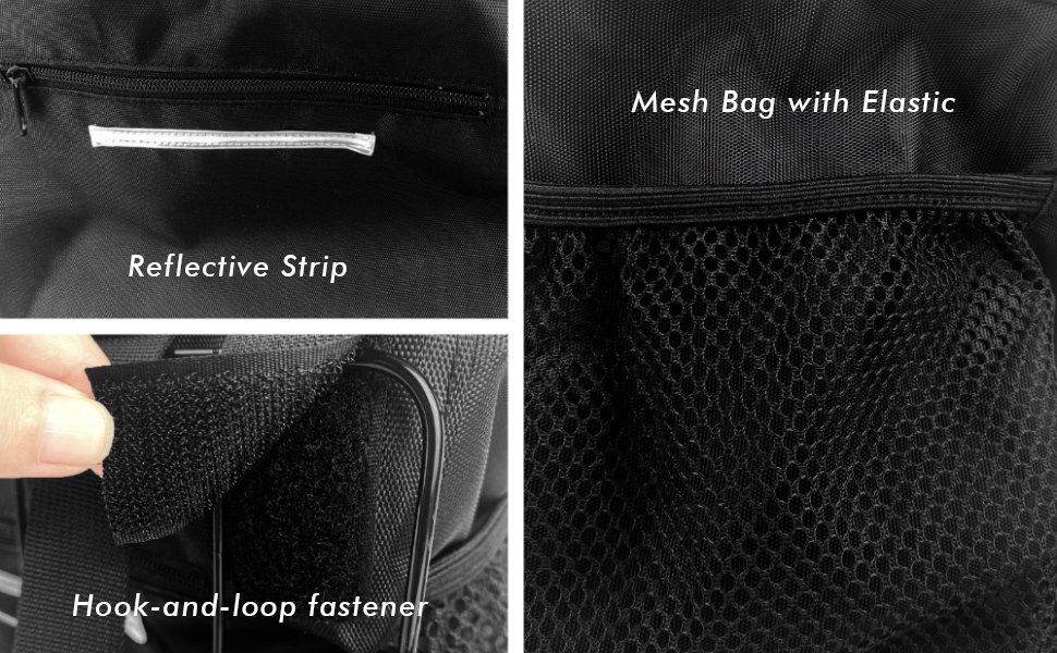 Складна корзина для велосипеда Spesh з нейлоновим внутрішнім мішком. Знімне дротяне плетіння, вантажопідйомність до 20 кг