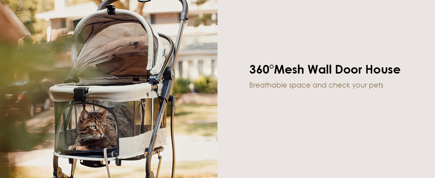 Дитяча та переносна коляска 3 в 1 для собак та котів T3, чорна