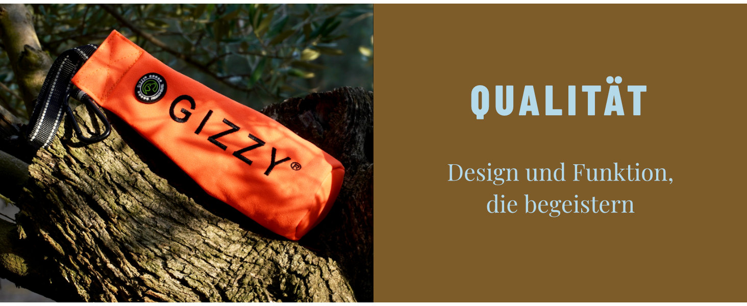 GIZZY® Оригінальний Futterdummy для собак: міцний мішечок для корму для всіх порід | Тренування з ласощами | Аксесуар для собак (Помаранчевий)