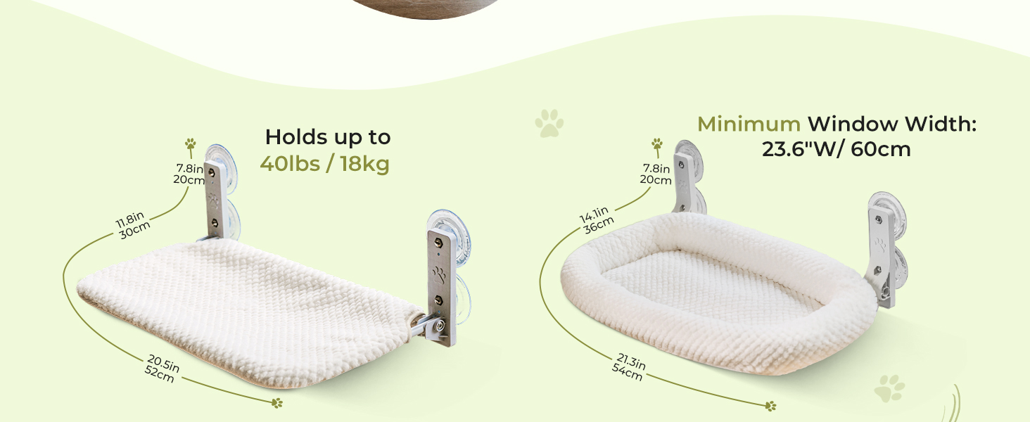 Котів гамак для вікна EDAGNY: м'який, розкладний, сірий, до 18 кг