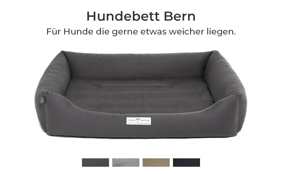 М'яке собаче ліжко HOUND & NATURE Bern Eco, розмір S (75x60 см), сіре - зручне та миється