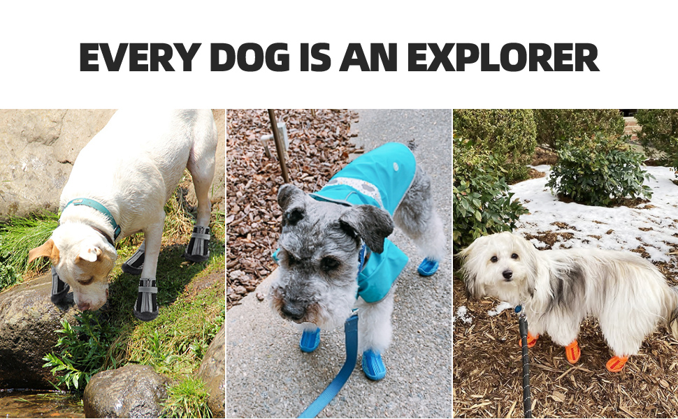 Чоботи для собак Hcpet: дихаючі, з світловідбиваючими ремінцями, для маленьких собак, непрослизькі, 4 шт., армійного кольору