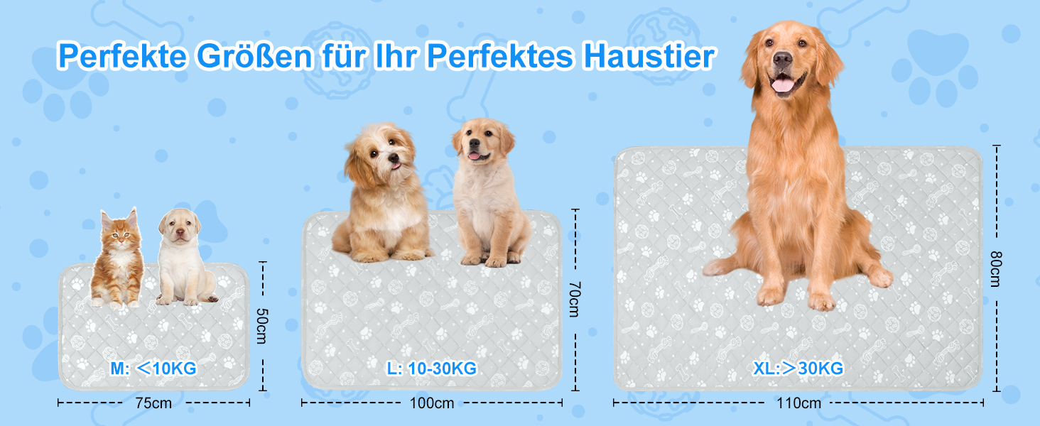 Кühlmatte для собак та котів MH MYLUNE HOME - термохромна охолоджуюча килимок, самоохолоджуюча, не слизька, водопоглинаюча, портативна, сіра, 110x80 см