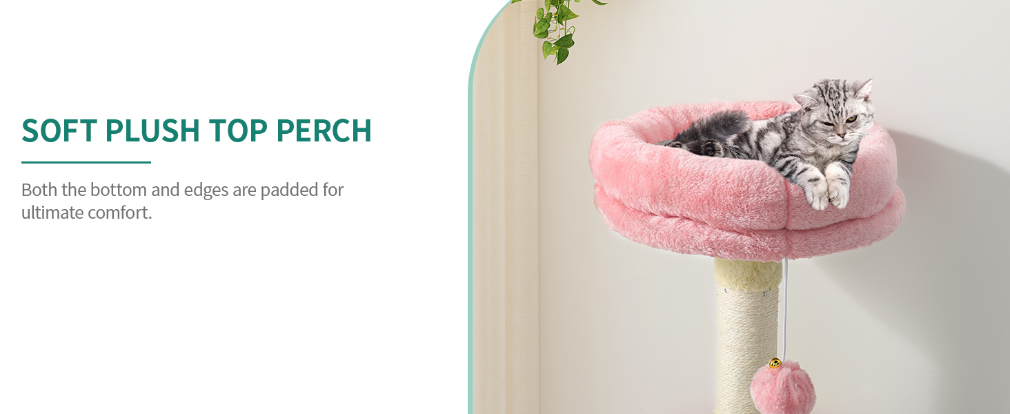Кліматичний комплекс для котів YITAHOME XXL, 142 см, рожевий, з 8 стовпчиків сизалю, 3 платформи, 2 печери, гамак, іграшки, когтеточка, для дому