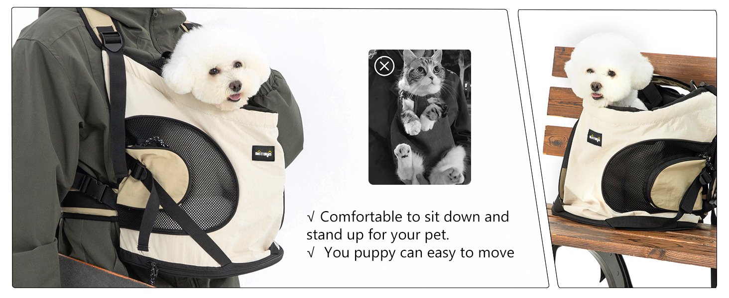 NATUYA Сумка-переноска для собак, переноска для тварин з м'яким дном, 2 кишені на блискавці, для подорожей, хаджінгу, переноска для собак з переднім доступом (Сірий)