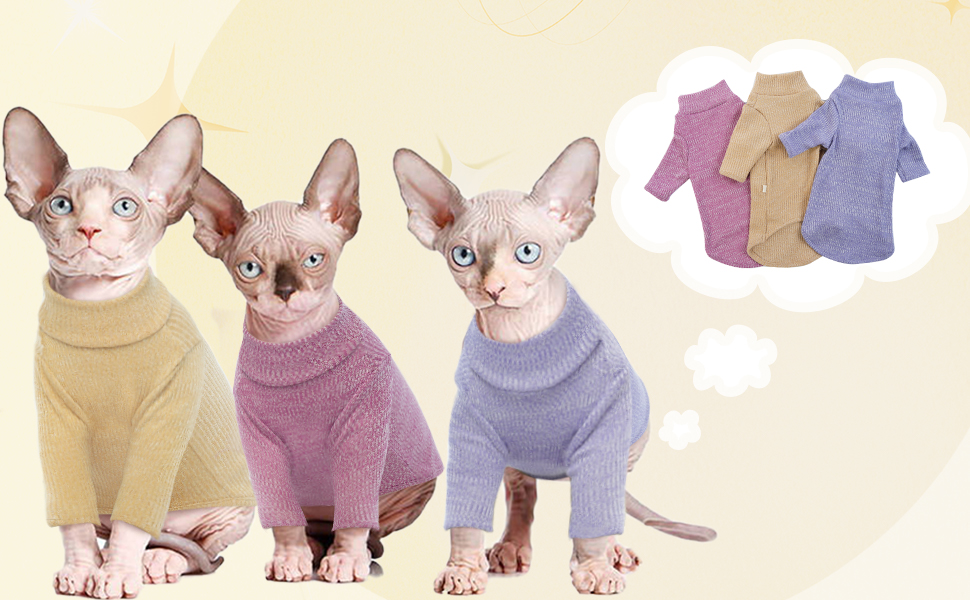 Теплий жилет для безшерстих котів з високим коміром, дихаючий, стильний одяг для котів, жилет-пуловер для кошенят з візерунками, піжама-костюм для Sphynx, Cornish Rex, Devon Rex, Peterbald (S, Хакі)