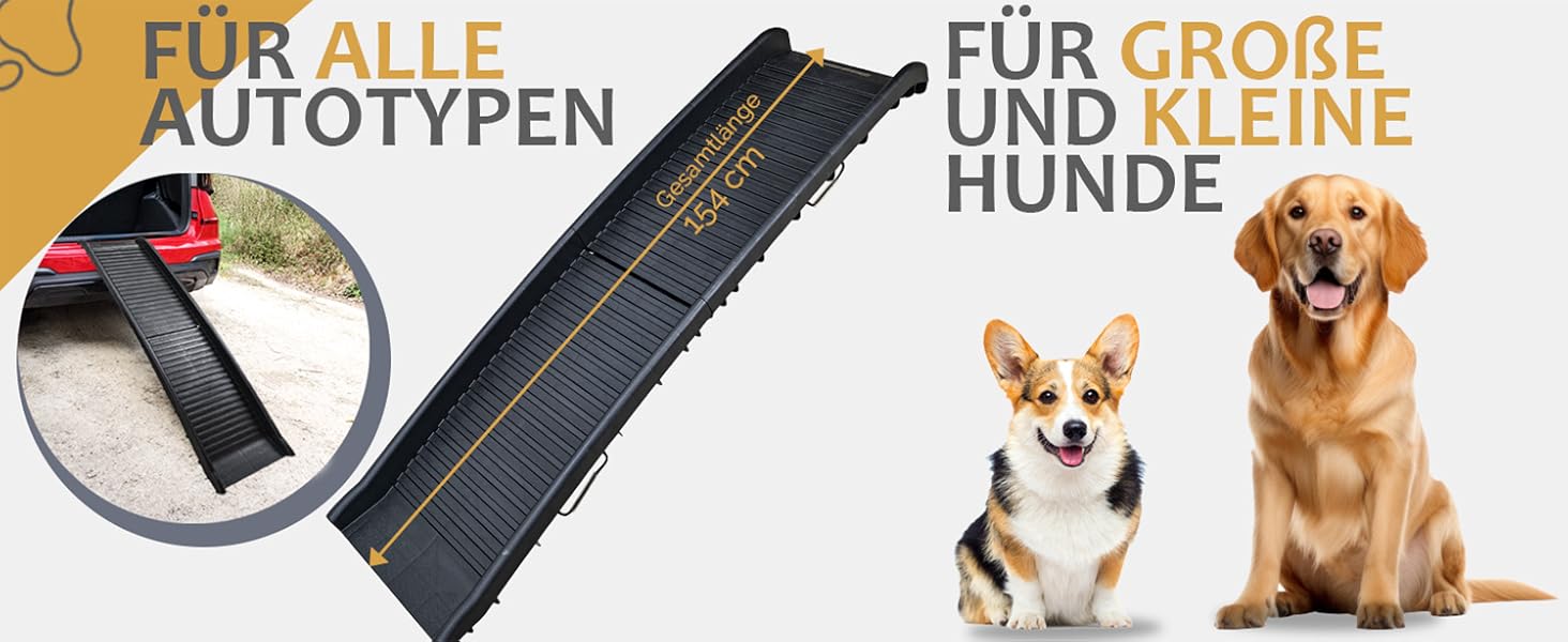 Рампа для собак у автомобіль, алюміній, Petigi, для SUV, неслизька, вантажопідйомність 70/90/150 кг, моделі 01/05 (155/154 см)