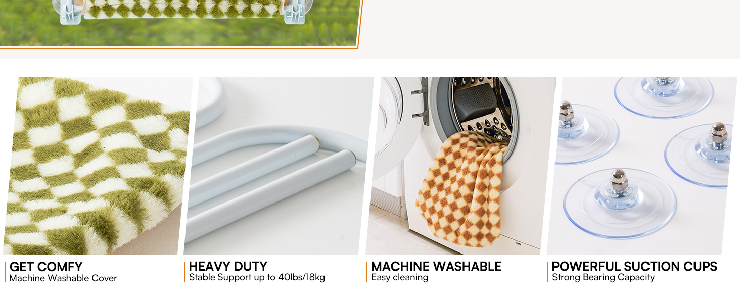 Кішка гамак для вікна MEWOOFUN 54x30 см, розкладний, до 18 кг (сірий, середній)