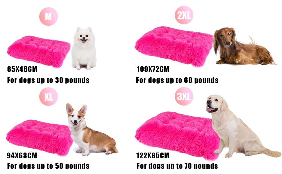 Крісло-ліжко для собак та котів LIVEINU з штучного хутра, рожеве, XL (94x63x10 см)