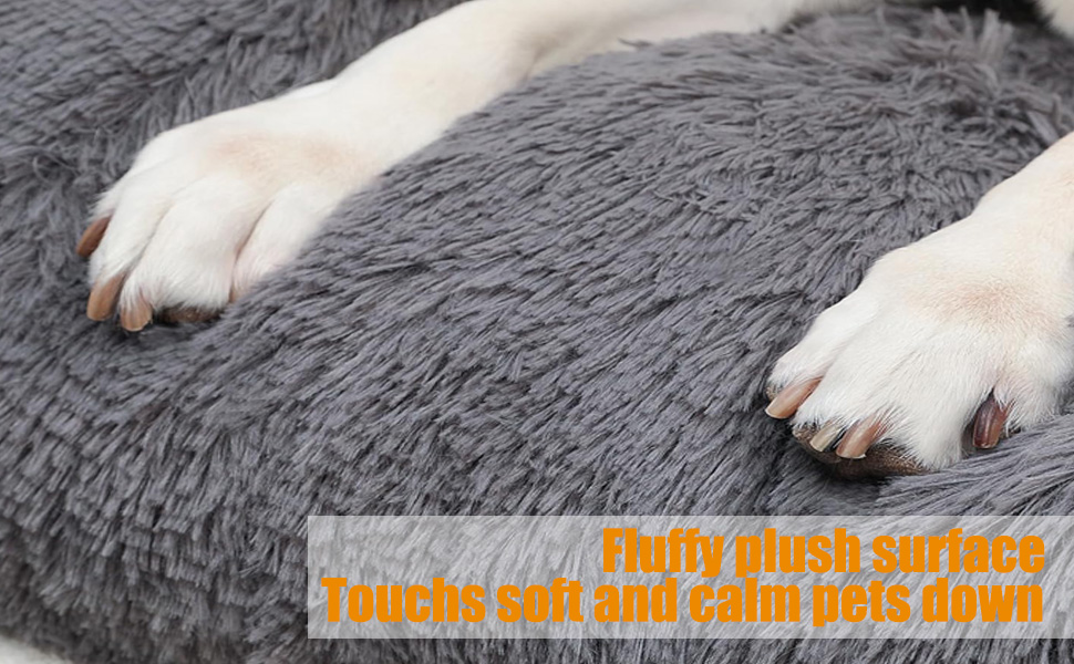 М'яке ліжко для собак середніх порід та котів, 75 x 50 x 8 см, темно-сірий колір