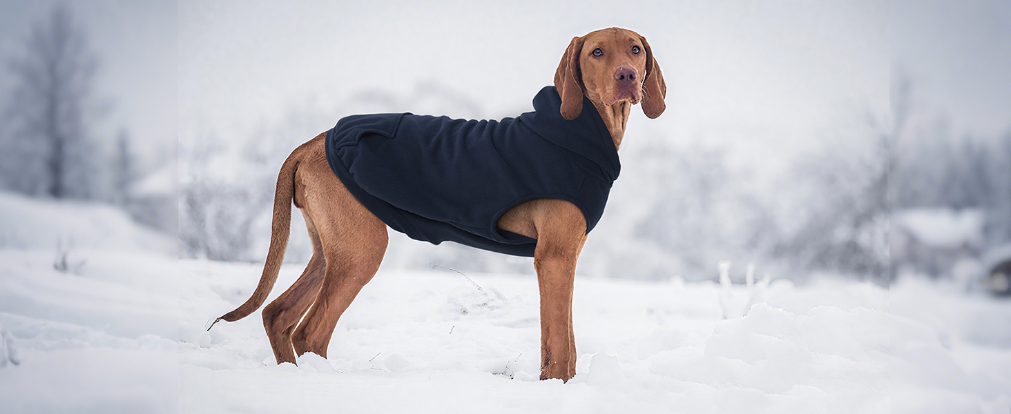 Теплий флісовий світшот-худі IECOii для великих собак, рожевий, 4XL. Комфортний пуловер з капюшоном для холодних днів, підходить для доберманів та інших великих порід.