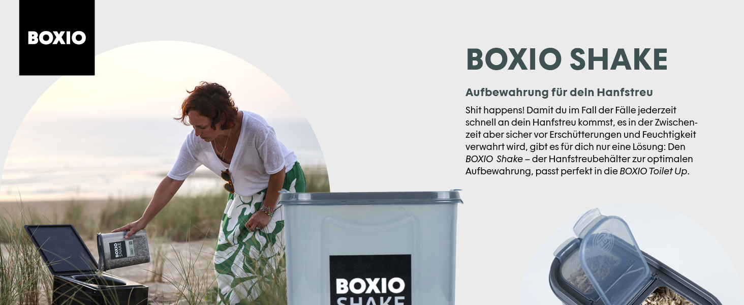 BOXIO - SHAKE: Набір з 3 контейнерів для зберігання продуктів, корму для собак та борошна. Легка організація та ідеальний для сипучих матеріалів, включаючи туалети для тварин
