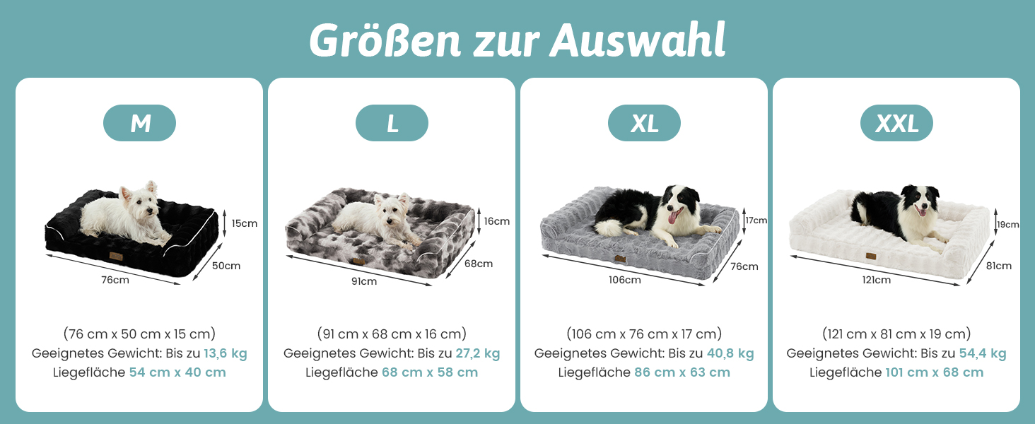 Ортопедичне ліжко для собак XL з штучного хутра, U-подібне, великі породи, водонепроникний чохол, антиковзаюче, м'яке, тепле, для прання