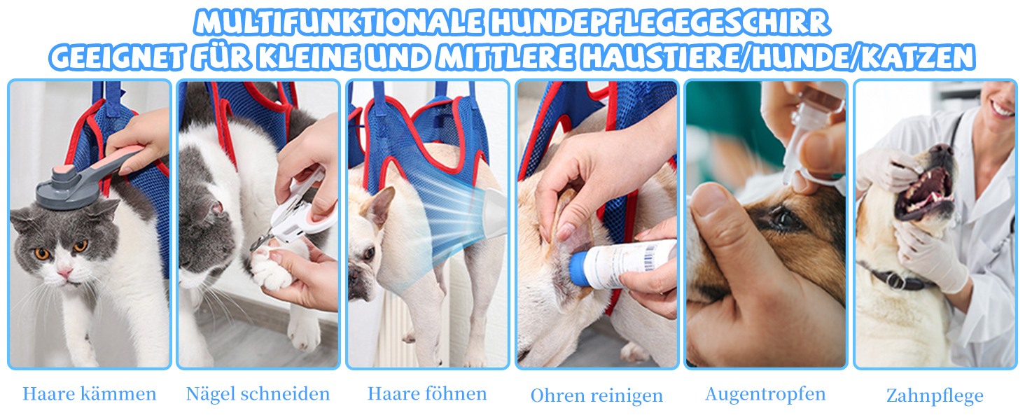 Гамак для грумінгу собак та котів, пристрій для грумінгу та стрижки нігтів, 6-10 кг