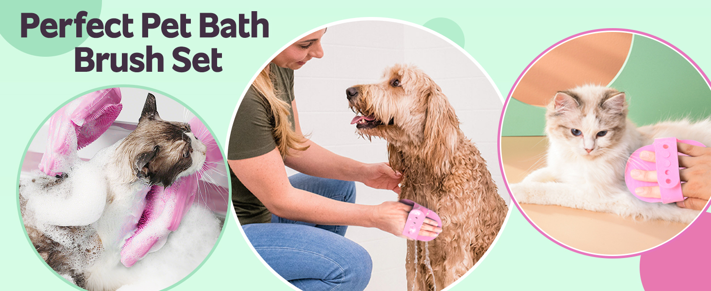 Набір для догляду за домашніми тваринами 10 предметів: щітка для собак проти випадіння шерсті з обрізачем кігтів та тримером, аксесуари для догляду за собаками/кішками, гребінець для видалення ковтунів + аксесуари для купання для всіх тварин