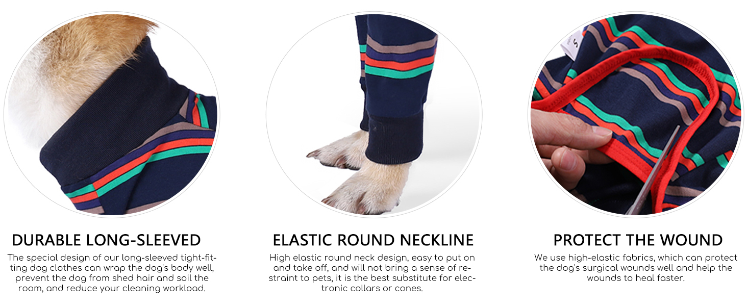 Піжама для собак після операції, комбінезон з довгим рукавом, синій (1 шт.)