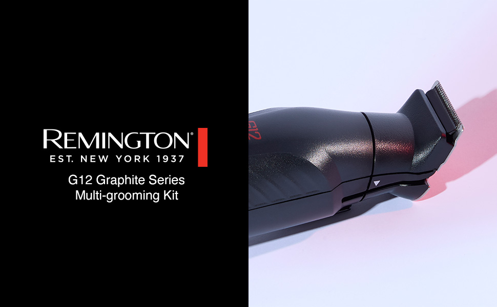 Мультитриммер Remington G12 [12-в-1]: для волосся, бороди, тіла, вух та носа. З 6 насадками, самозагострювані леза, акумуляторний. PG2120