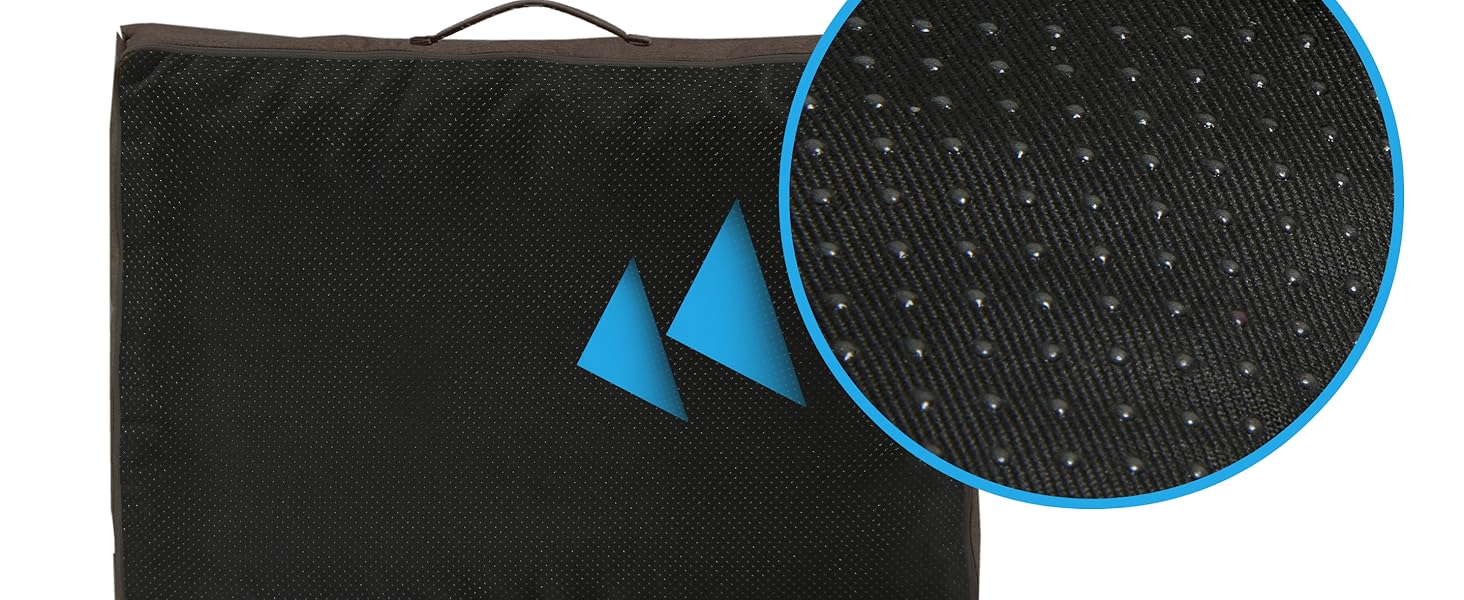 Килимок для собак Sesto Senso Premium, прямокутний, з Memory Foam, знімний чохол, сірий, 100x70 см, модель 1