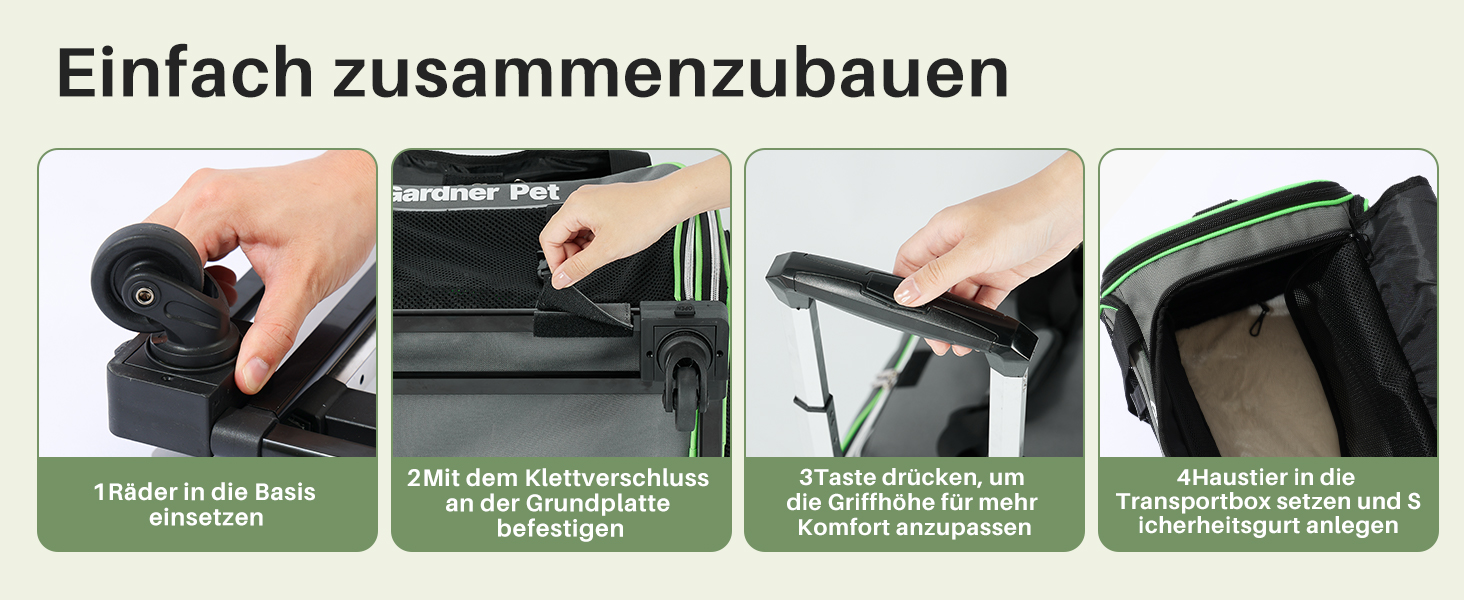 Транспортна переноска для котів та маленьких собак Gardner Pet, складна, з колесами, M (Basic)