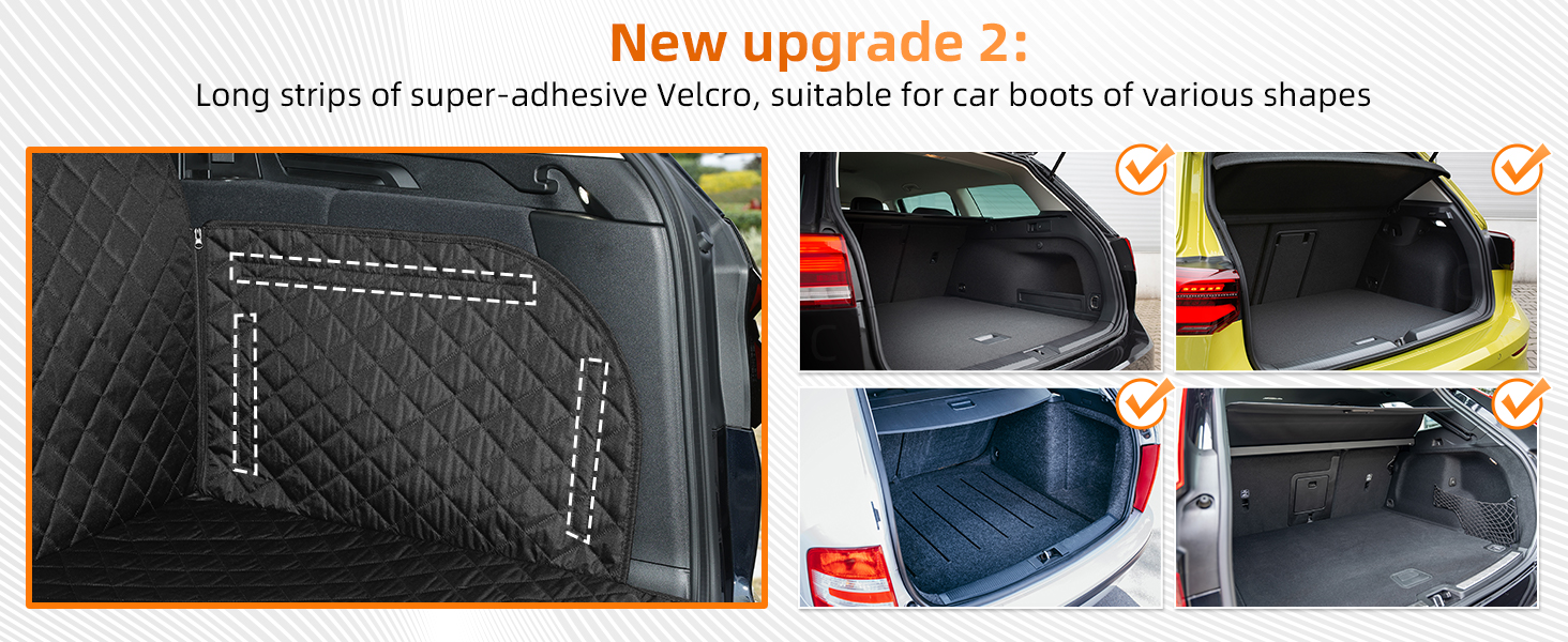 Захист для багажника автомобіля KYG для собак з неслизьким дном, захистом бокових панелей та краю завантаження, універсальний килимок для багажника, ковдра для собак в авто, водонепроникний та стійкий до подряпин 195 * 105 см (потовщений + 1 кишеня)