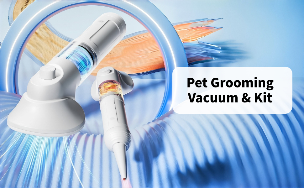 Набір для догляду за собакою з пилососом, видалення шерсті собак та котів, 4200Pa, 3 насадки, низький шум