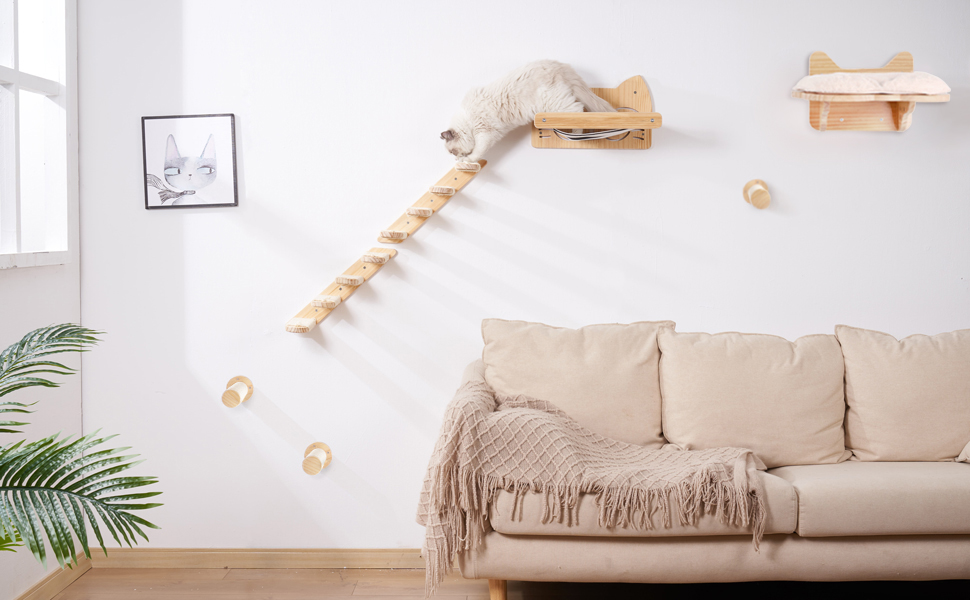 Сходи для котів DaizySight: 4-ступенева кріпиться до стіни, для лазіння, ігор та відпочинку