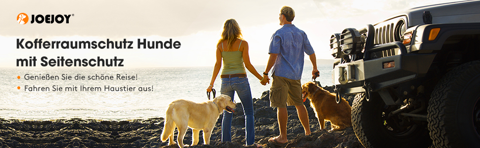 Захист для багажника авто Joejoy для собак з боковими та захистом від навантажувальної зони, універсальний, вологостійкий, стійкий до подряпин, легко чиститься, килимок для багажника, 185 x 105 см